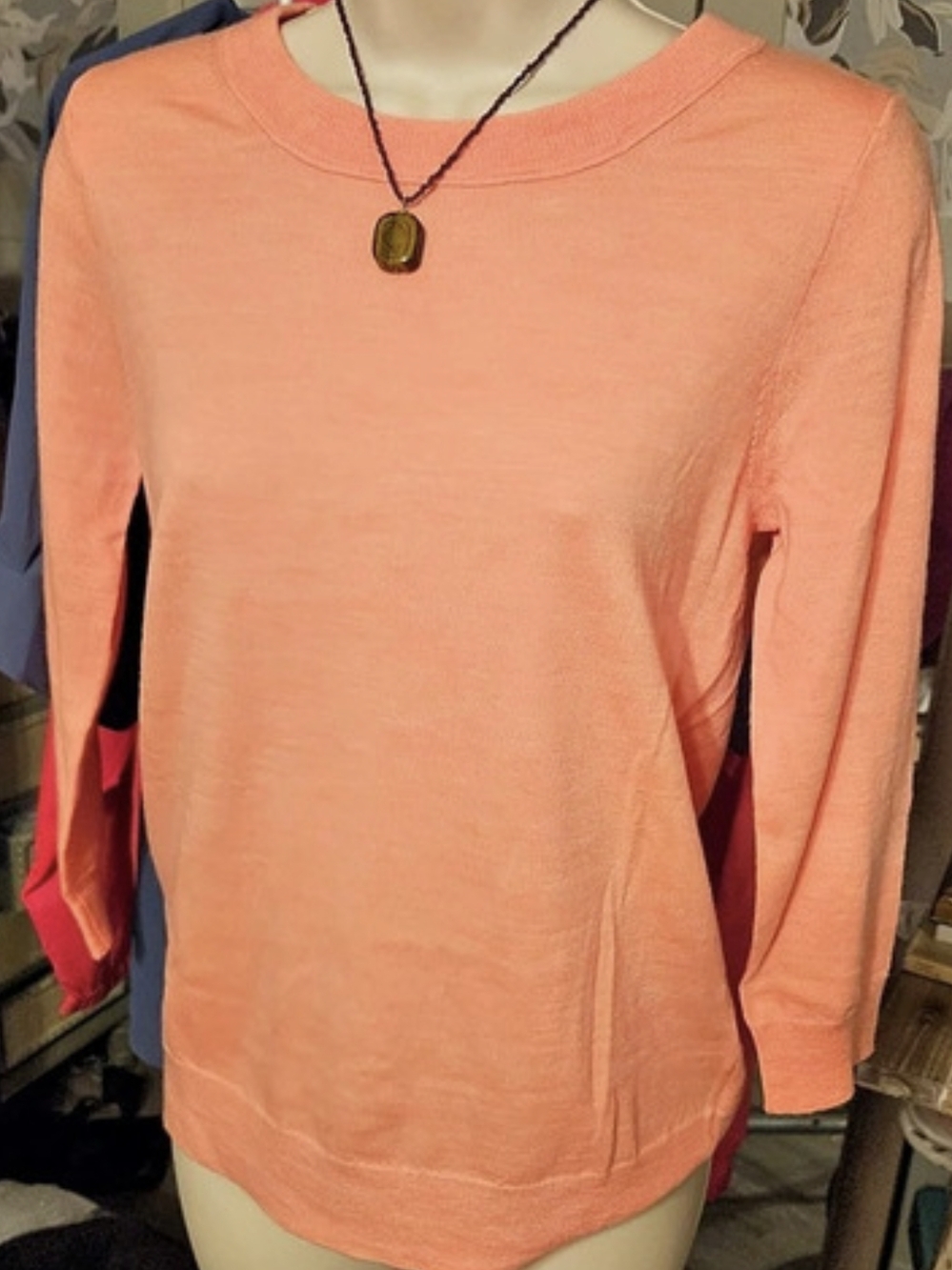 J.Crew Merino Wool Crew Neck in Orange Size Small S NWT
